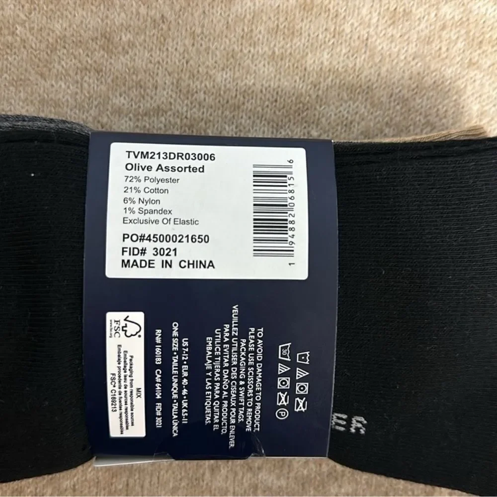 Tommy Hilfiger Shoe Size 7-12 4 Pack Men’s Dress Crew Cotton Blend Socks